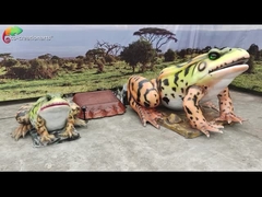 دکوراسیون منظره واقعی حیوانات Animatronic اندازه واقعی قورباغه مقاوم در برابر آب