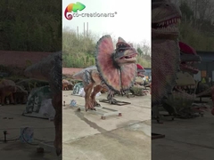 دیلوفوسوروس Animatronic Factory اندازه زندگی پارک تفریحی Animatonic Dinosaur دیلوفوسوروس