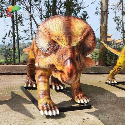 Resin Protoceratops مجسمه های حیوانی فایبرگلاس بزرگ دایناسور سطح صاف