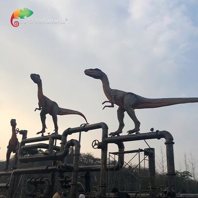 قیمت خوب دکوراسیون فضای باز Velociraptor انیمیشن ضد آب مدل های واقعی دایناسور آنلاین