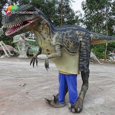 قیمت خوب کت و شلوار دایناسور واقعی LED Light انیمیشن Raptor Costume 4.5 متر طول آنلاین