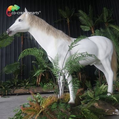 قیمت خوب اسب انیماترونیک سفید شبیه سازی شده برای نمایشگاه پارک تفریحی آنلاین